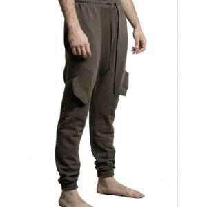 Knomadik Harem Pants Mens Small Daniel Patrick Brown Made in USA 100% Cotton